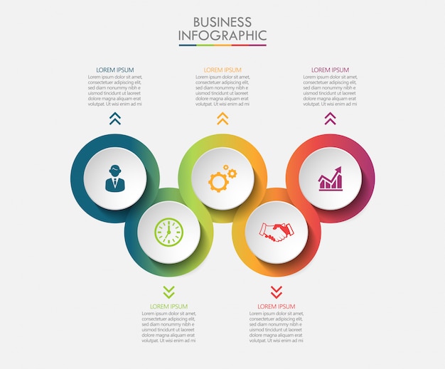 Plantilla de presentación de negocios infografía