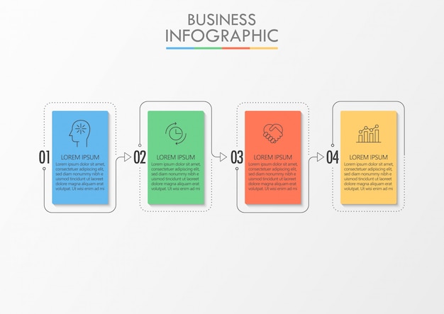 Plantilla de presentación de negocios infografía