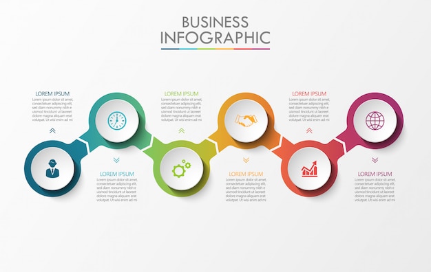 Plantilla de presentación de negocios infografía