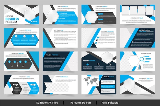 plantilla de presentación y plantilla de diapositivas de presentación de negocios