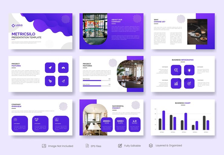 Vector plantilla de presentación de powerpoint de negocios modernos