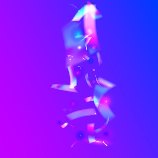 Vector plantilla prismática retro de fondo iridiscente con brillo que cae