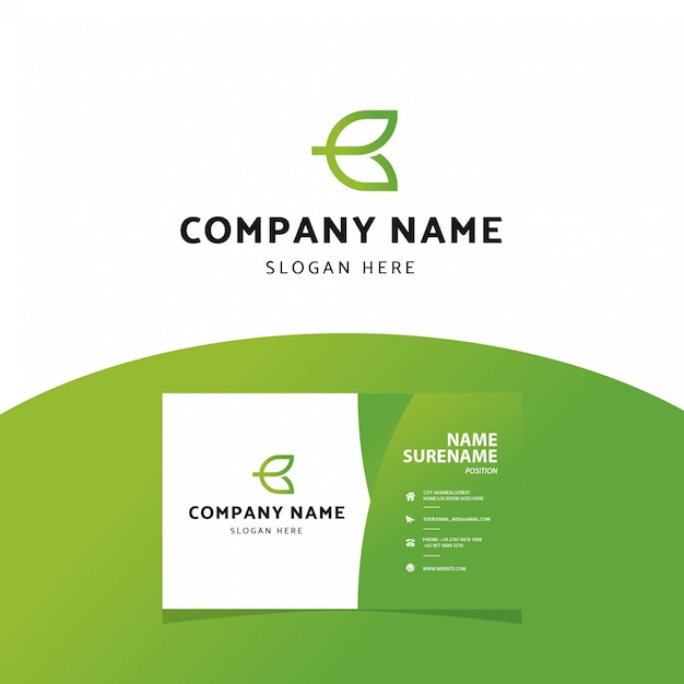 Plantilla profesional moderna de la tarjeta de visita del logotipo de la letra B