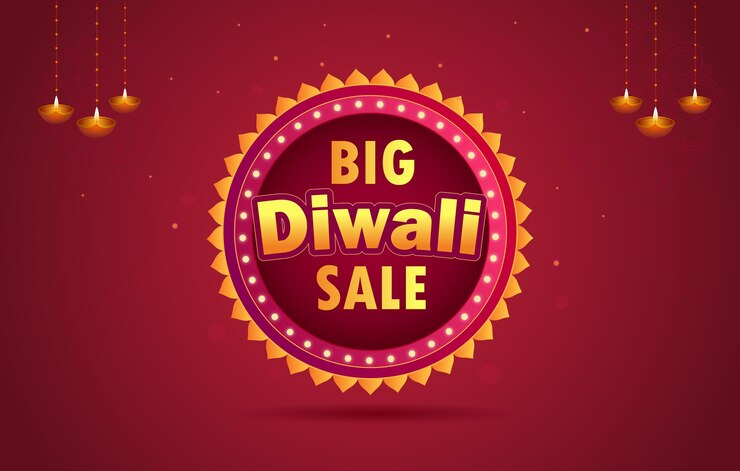 Plantilla de promoción de banners de negocios para la venta de Big Diwali