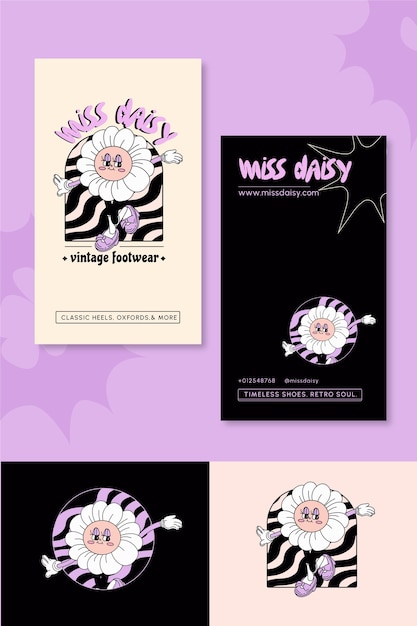 La plantilla de promoción del calzado vintage de Miss Daisy