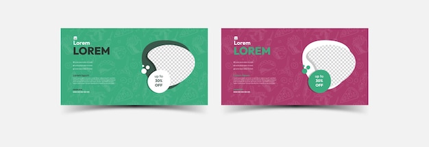 plantilla de promoción de redes sociales de diseño plano