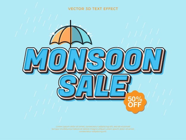 plantilla de promoción de la venta de banners de la temporada de monzones