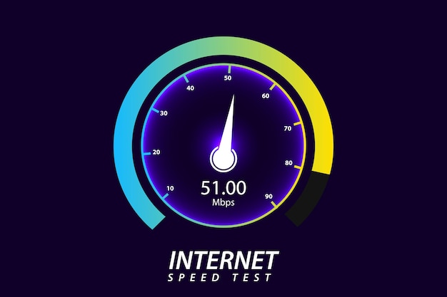 plantilla de prueba de velocidad de Internet vectorial