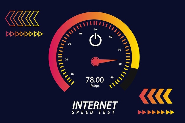 plantilla de prueba de velocidad de Internet vectorial