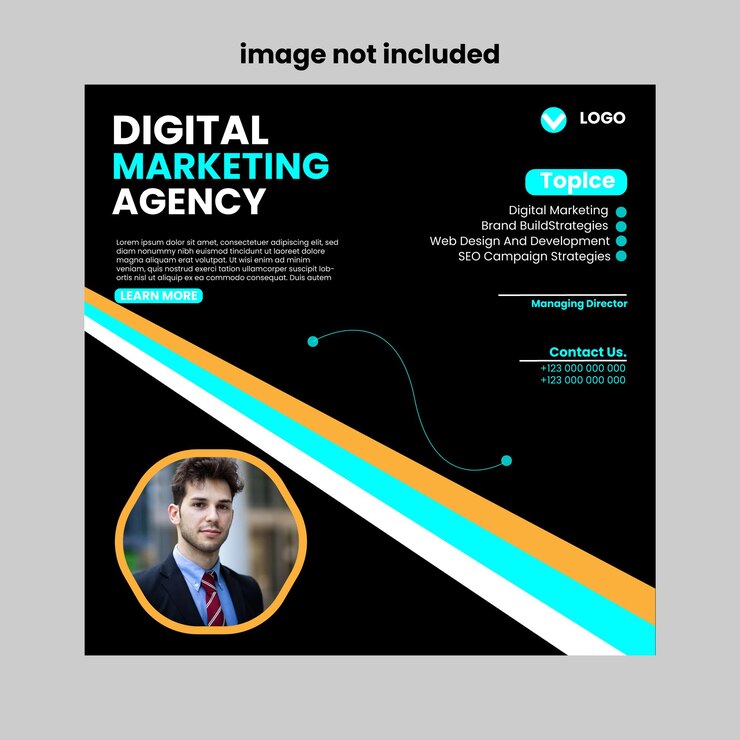 plantilla de publicación de agencias de marketing digital y redes sociales corporativas