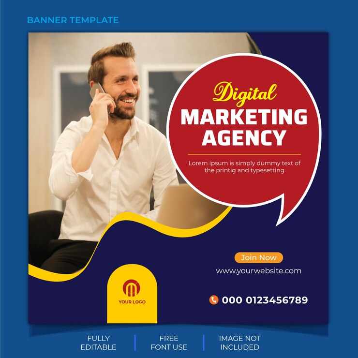 plantilla de publicación de agencias de marketing digital y redes sociales corporativas