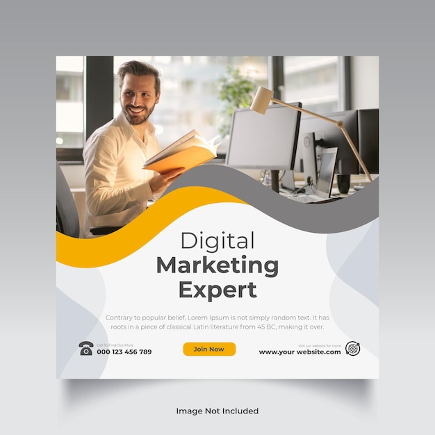 plantilla de publicación de agencias de marketing digital y redes sociales corporativas