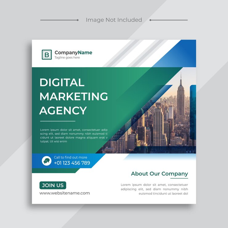 plantilla de publicación de agencias de marketing digital y redes sociales corporativas