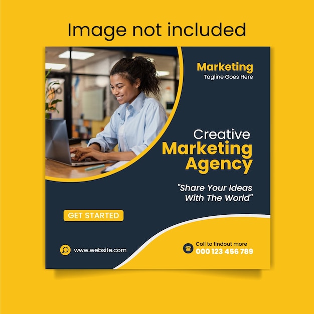 plantilla de publicación de agencias de marketing digital y redes sociales corporativas