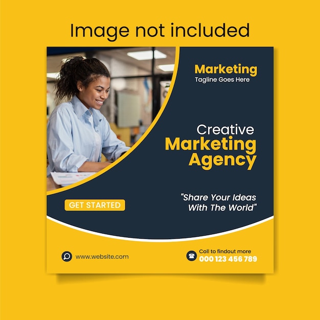 plantilla de publicación de agencias de marketing digital y redes sociales corporativas