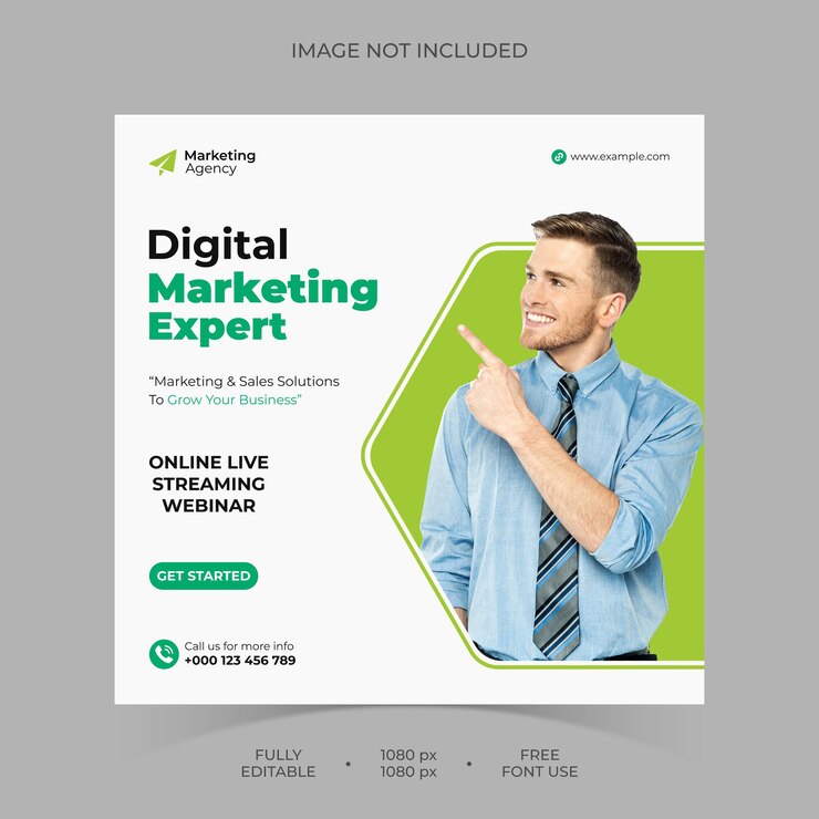 plantilla de publicación de agencias de marketing digital y redes sociales corporativas