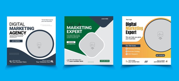 Plantilla de publicación de anuncios de agencias de marketing digital y redes sociales corporativas
