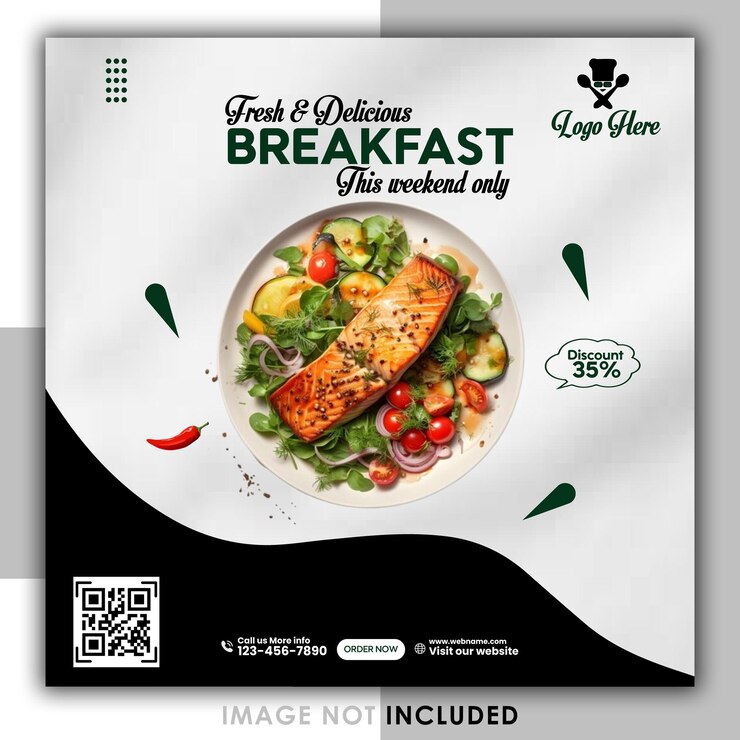 plantilla de publicación de banner de alimentos en las redes sociales