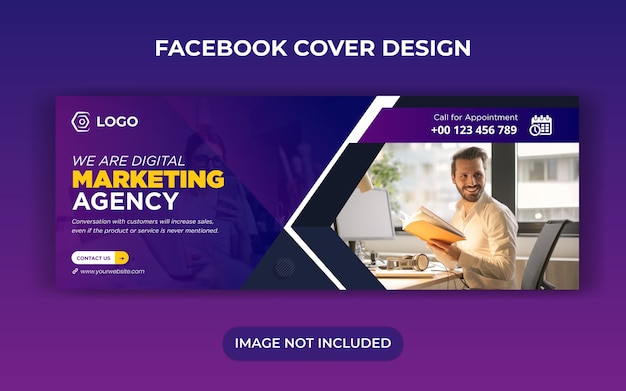 Vector plantilla de publicación de banner de redes sociales de marketing digital y foto de portada