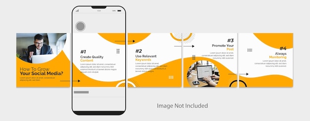 Plantilla de publicación de carrusel Publicación de carrusel de microblog de Instagram Publicación de carrusel de redes sociales editable