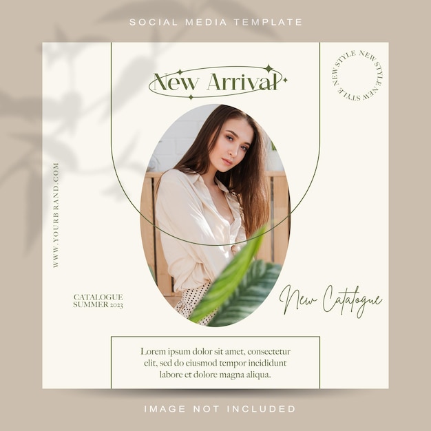 Plantilla de publicación de feeds de historias de redes sociales de colección de moda de concepto elegante