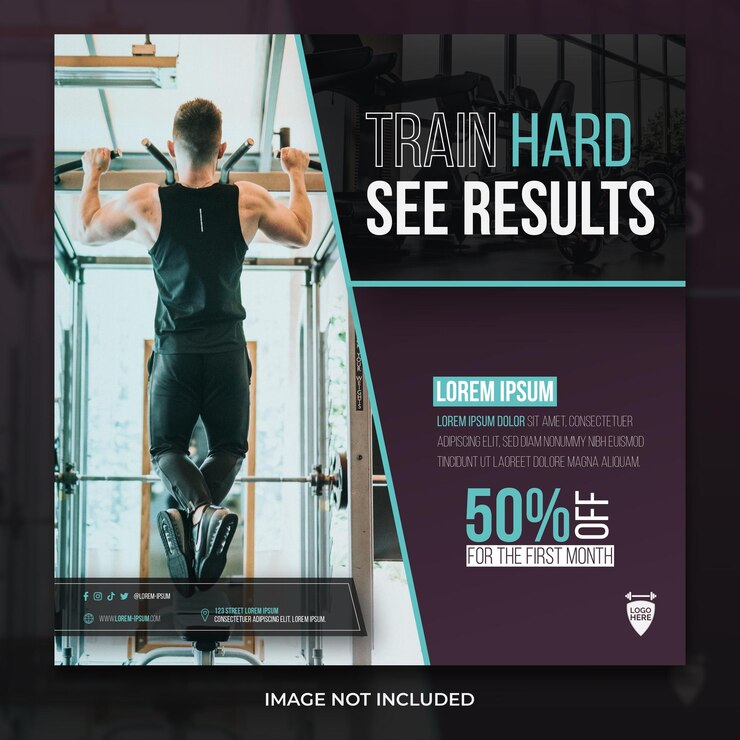 Plantilla de publicación de fitness Fit Success Gym