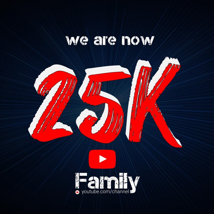 Vector plantilla de publicación de gracias 25k suscriptores y seguidores