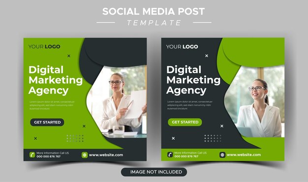Plantilla de publicación de instagram de agencia de marketing de negocios digitales