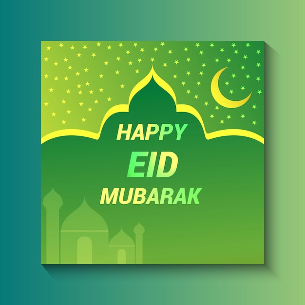 Plantilla de publicación de Instagram de Eid Mubarak