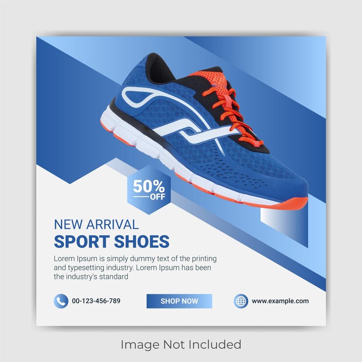Plantilla de publicación de instagram de promoción de redes sociales de venta de colección de zapatos