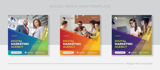 Vector plantilla de publicación de instagram y redes sociales corporativas de marketing digital