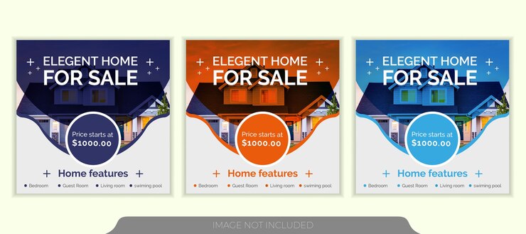 Plantilla de publicación de instagram de redes sociales inmobiliarias