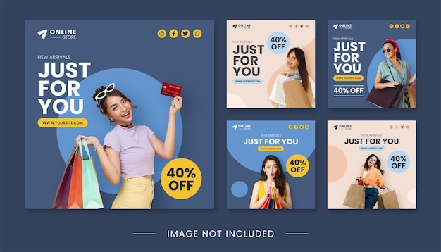 Plantilla de publicación de Instagram de tienda en línea
