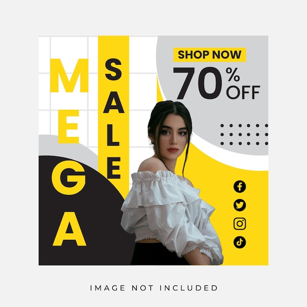 plantilla de publicación de Instagram de venta mega