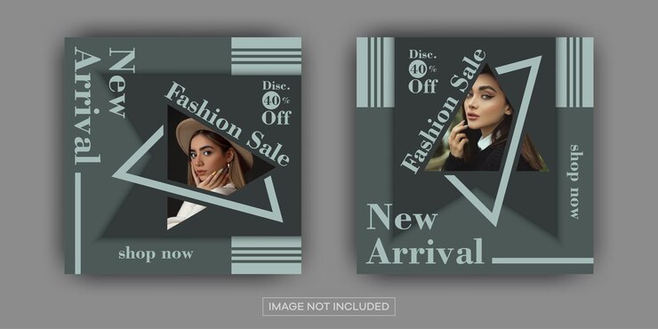 Vector plantilla de publicación de instagram de venta de moda