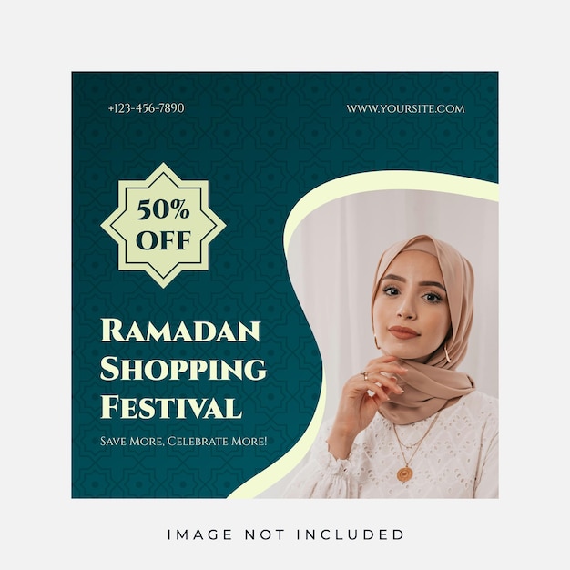 Plantilla de publicación de instagram de venta de ramadán