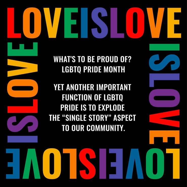 Vector plantilla de publicación de instagram world pride love is love