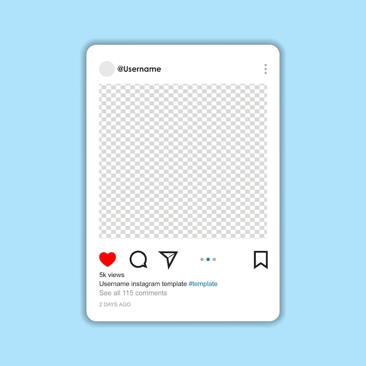 Vector plantilla de publicación de maqueta de instagram de redes sociales vectoriales