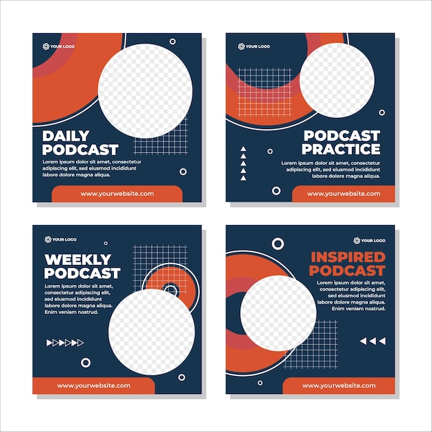 Plantilla de publicación de podcast en redes sociales