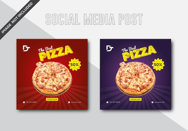 Vector plantilla de publicación de redes sociales de comida vectorial diseño especial de menú y restaurante