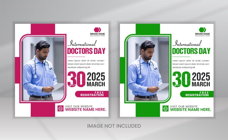 plantilla de publicación en las redes sociales del Día Mundial de la Salud
