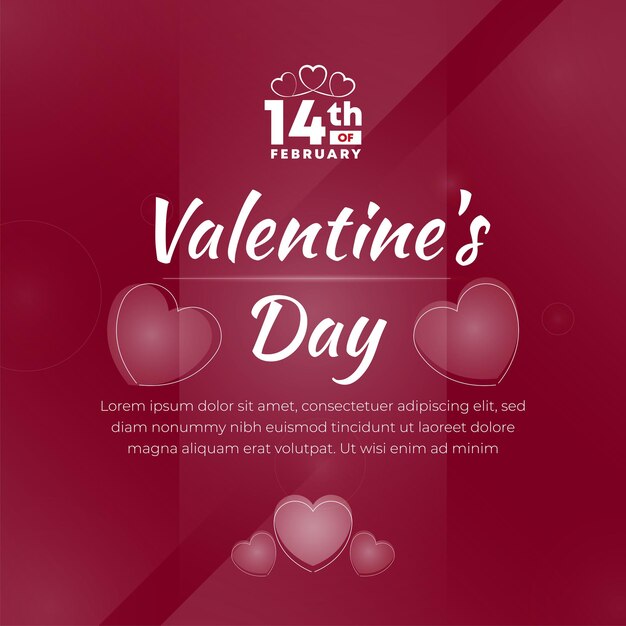 Plantilla de publicación de redes sociales del día de san valentín