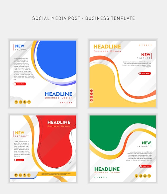 plantilla de publicación de redes sociales diseño moderno para negocios marketing digital banner en línea y cartel