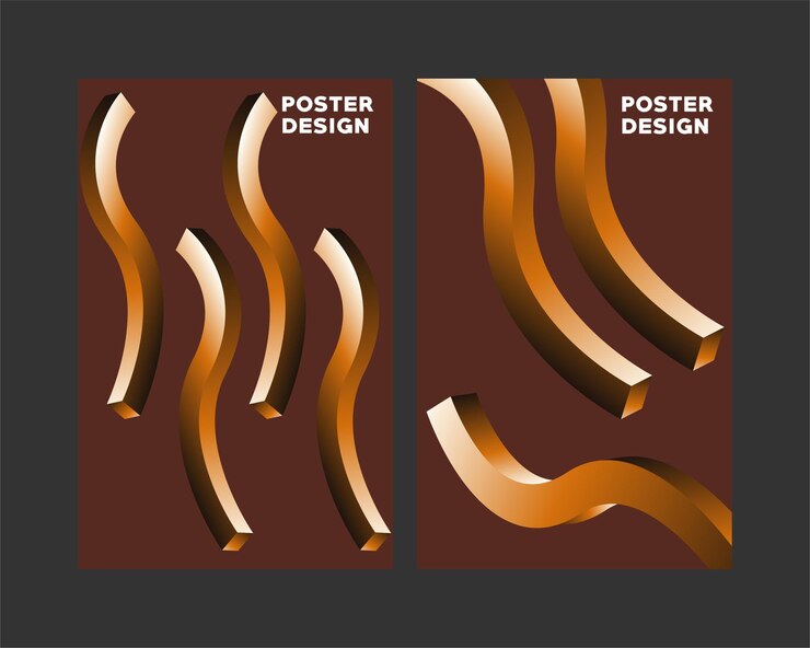 Vector plantilla de publicación de redes sociales de diseño de póster de forma abstracta degradada