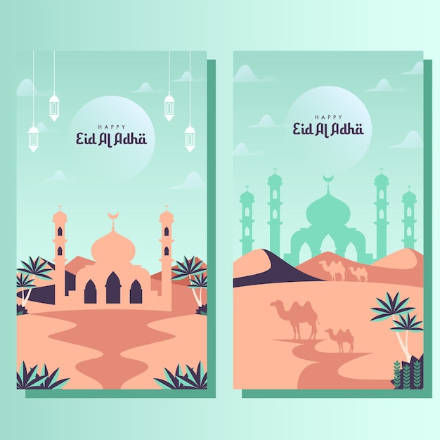 Plantilla de publicación en redes sociales de Eid Al Adha Mubarak