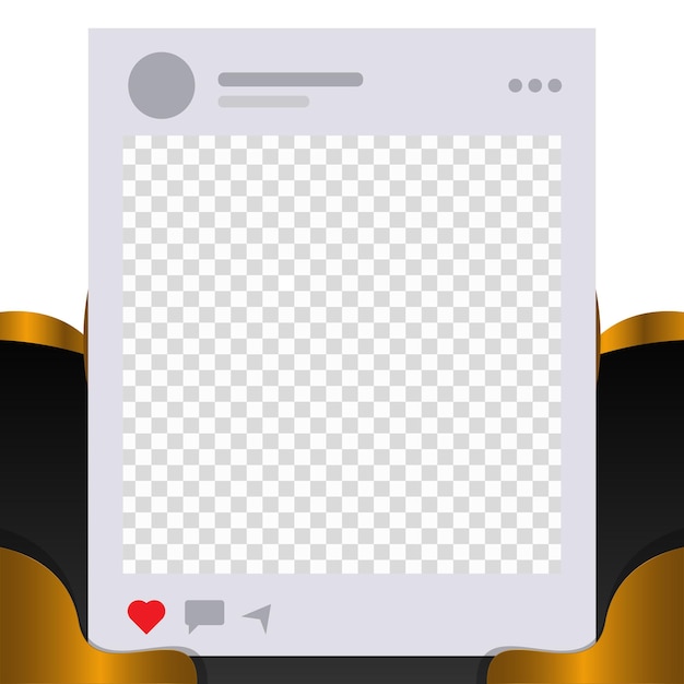 plantilla de publicación de redes sociales con fondo dorado y negro