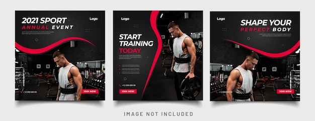 Plantilla de publicación de redes sociales Gym Fitness