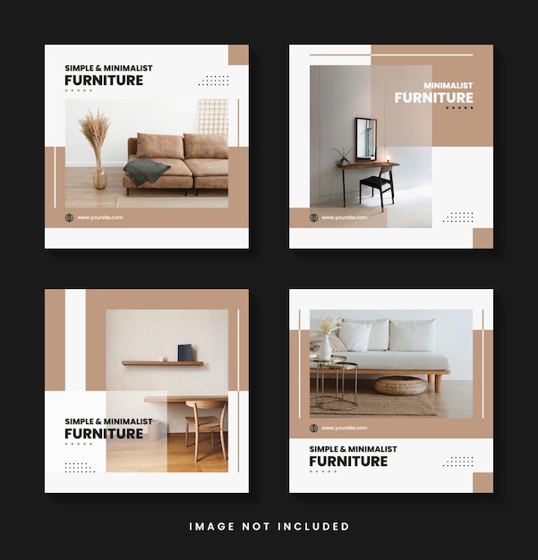 Plantilla de publicación de redes sociales de instagram de muebles
