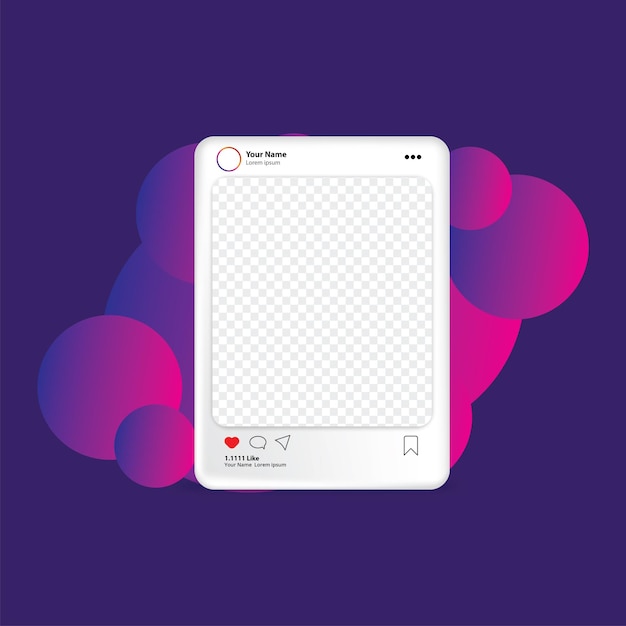 Plantilla de publicación de redes sociales en Instagram