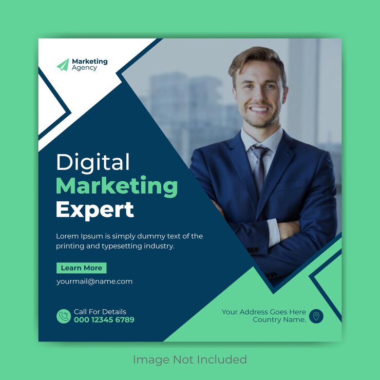 Plantilla de publicación de redes sociales de marketing digital de negocios corporativos